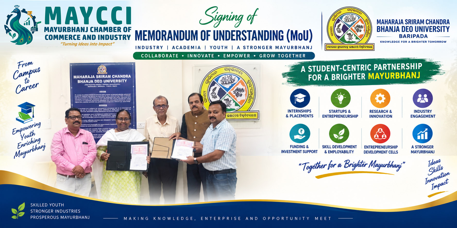 Industry-Academia Partnership: MAYCCI, MSCB University Sign MoU to Strengthen Skills, Research, Innovation, Jobs and Entrepreneurship
